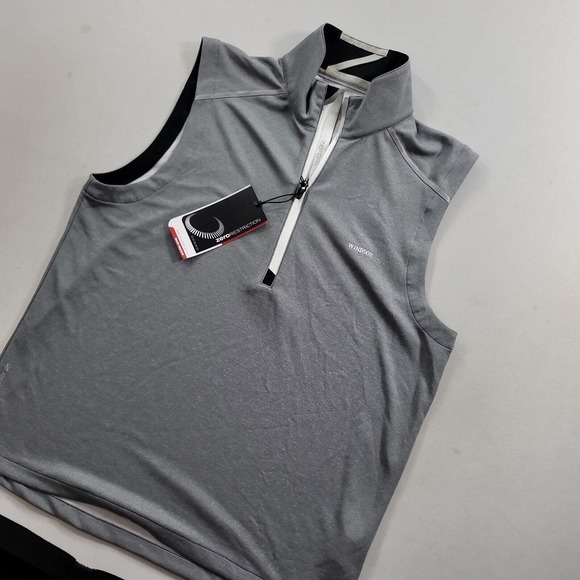 Zero Restriction 1/4 Zip Vest Mens Medium‎ Performance Golf Grey Heather - Picture 4 of 12